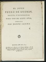 El joven Pedro de Guzmán :