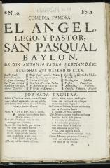 El angel lego, y pastor, San Pasqual Baylon :