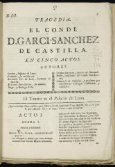 El conde D. Garci-Sanchez de Castilla :
