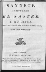 Saynte, intitulado El sastre, y su hijo,