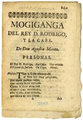 Mogiganga del rey D. Rodrigo, y la Caba. /