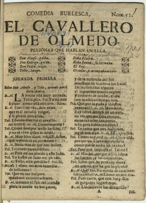 BPL_0000_Cava_D.173.1 vol.4_a.jpg;Comedia burlesca, El cavallero de Olmedo.