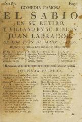 El sabio en su retiro, y villano en su rincon, Juan Labrador /