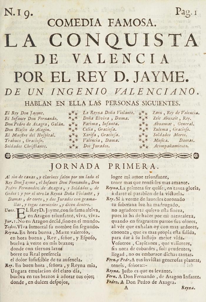La conquista de Valencia por el rey D. Jayme /