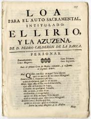 Loa para el auto sacramental, intitulado: El lirio, y la azuzena.