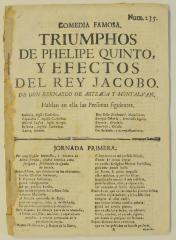 Triumphos de Phelipe Quinto, y efectos del rey Jacobo /
