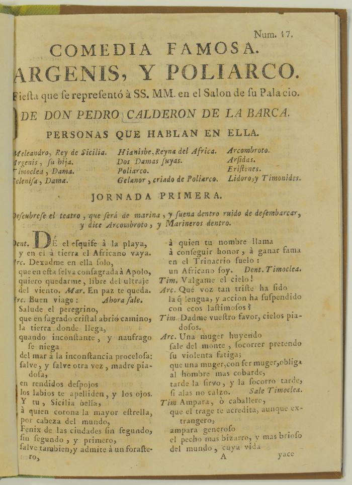 Argenis y Poliarco /