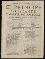 El Principe constante, y martyr de Portugal /