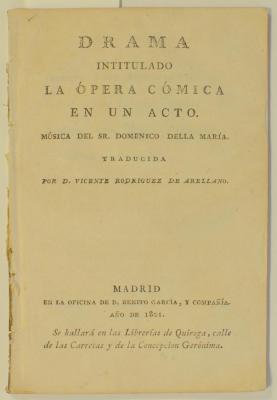 Drama intitulado La ópera cómica :