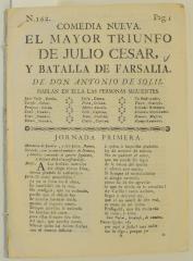 El mayor triunfo de Julio Cesar, y batalla de Farsalia /