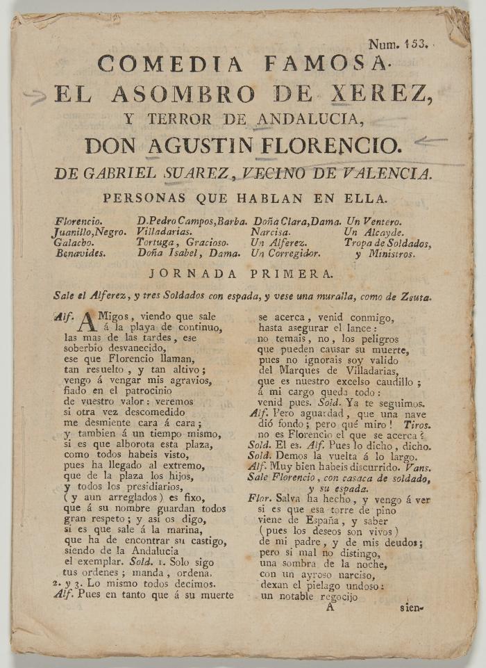 El asombro de Xerez y terror de Andalucia, Don Augustin Florencio /