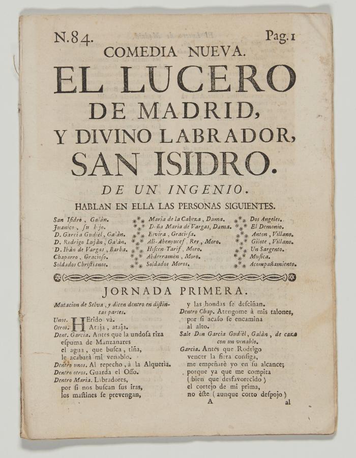 El lucero de Madrid y divino labrador, San Isidro /