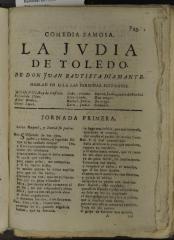 Comedia famosa. La jvdia de Toledo /
