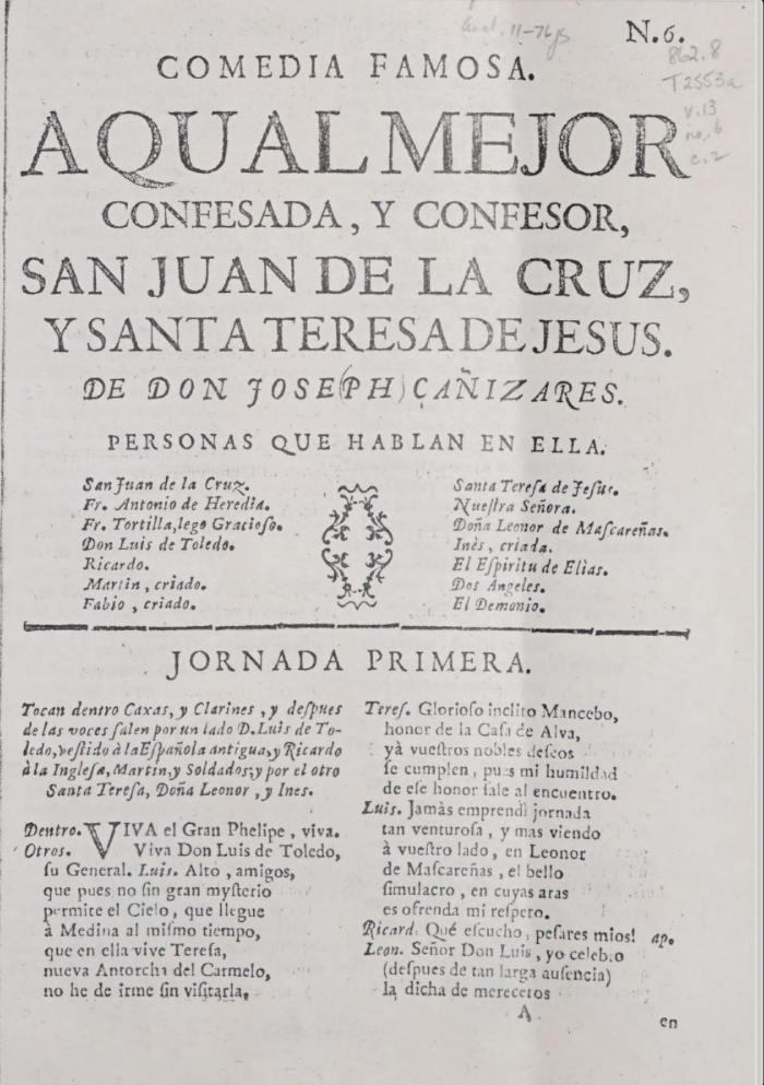 A qual mejor confesada y confesor, San Juan de la Cruz, y Santa Teresa de Jesús :