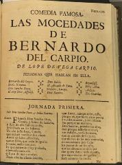 Las mocedades de Bernardo del Carpio /