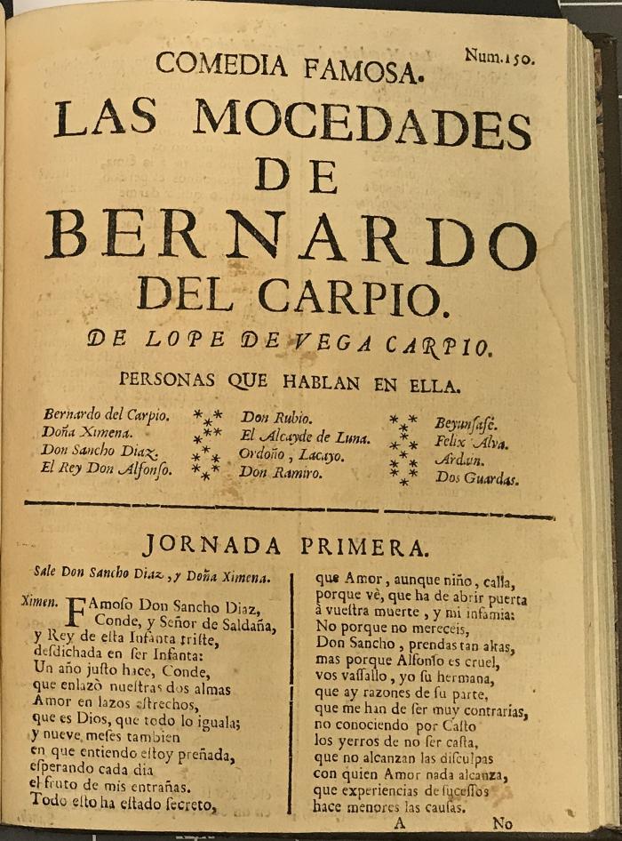 Las mocedades de Bernardo del Carpio /