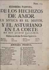 De los hechizos de amor la música es el mayor, y el asturiano en la corte :