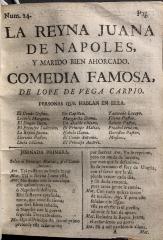 La Reyna Juana de Napoles, y marido bien ahorcado :