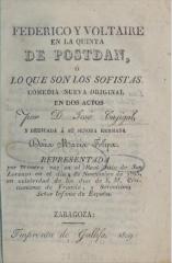 Federico y Voltaire en la quinta de Postdan, ó, Lo que son los sofistas :