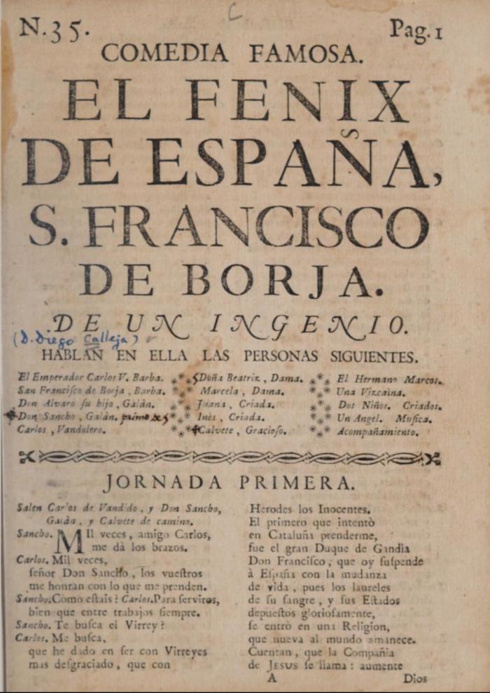 El fénix de España, S. Francisco de Borja :