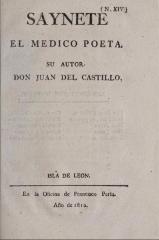 Saynete el medico poeta /