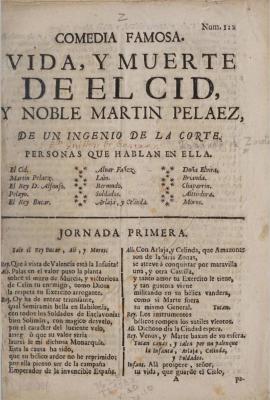 Vida y muerte de el Cid y noble Martín Peláez :