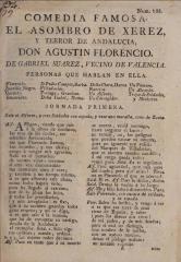 El asombro de Xerez, y terror de Andalucia, don Agustin Florencio /