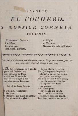 El cochero y monsiur Corneta :