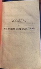 Amalia, ó, No todas son coquetas :