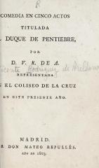 El duque de Pentiebre :