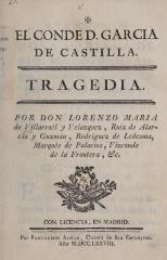 El conde D. García de Castilla :
