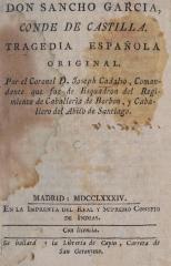 Don Sancho Garcia, conde de Castilla :