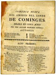 Comedia nueva. Los amores del conde de Cominges. :