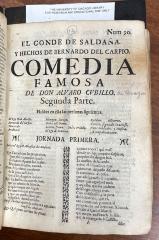El conde de Saldaña y hechos de Bernardo del Carpio :