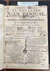 Comedia famosa. El montañes Juan Pasqual, y primer asistente de Sevilla /