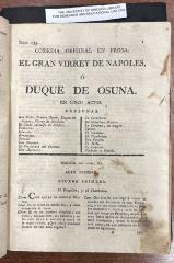 Comedia original en prosa. .El gran virrey de Napoles, ó Duque de Osuna :