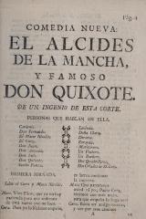 El alcides de la Mancha, y famoso Don Quixote :
