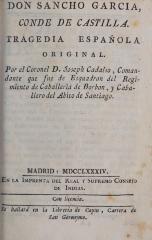 Don Sancho Garcia, conde de Castilla :