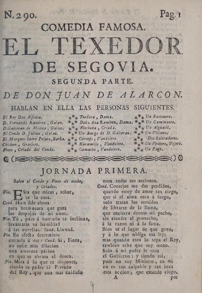 El texedor de Segovia.