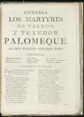 Los martyres de Toledo, y texedor Palomenque :